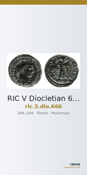 RIC V Diocletian 666 — CANOA