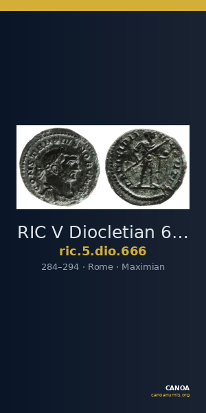 RIC V Diocletian 666 — CANOA