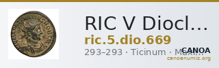 RIC V Diocletian 669 — CANOA