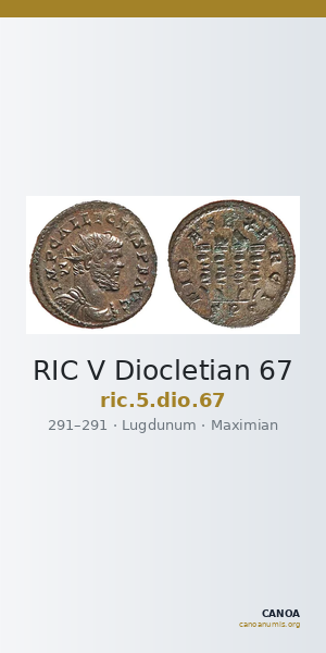 RIC V Diocletian 67 — CANOA