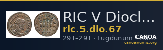 RIC V Diocletian 67 — CANOA