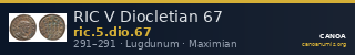 RIC V Diocletian 67 — CANOA