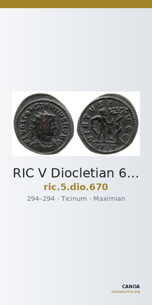 RIC V Diocletian 670 — CANOA