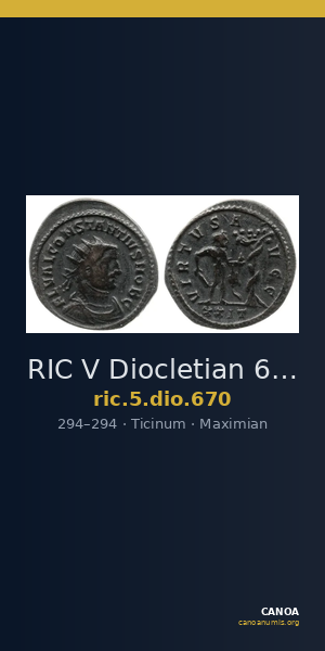 RIC V Diocletian 670 — CANOA