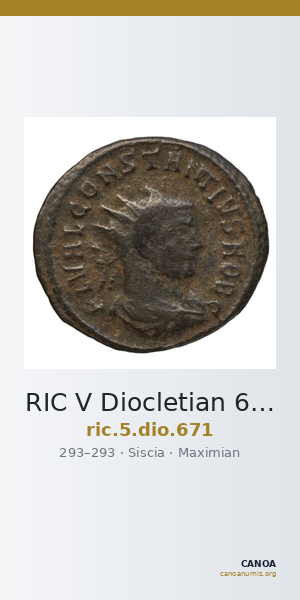 RIC V Diocletian 671 — CANOA