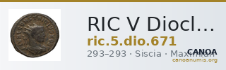 RIC V Diocletian 671 — CANOA