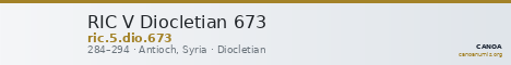 RIC V Diocletian 673 — CANOA