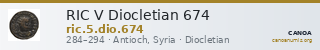 RIC V Diocletian 674 — CANOA
