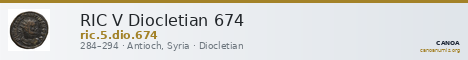 RIC V Diocletian 674 — CANOA