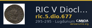 RIC V Diocletian 677 — CANOA
