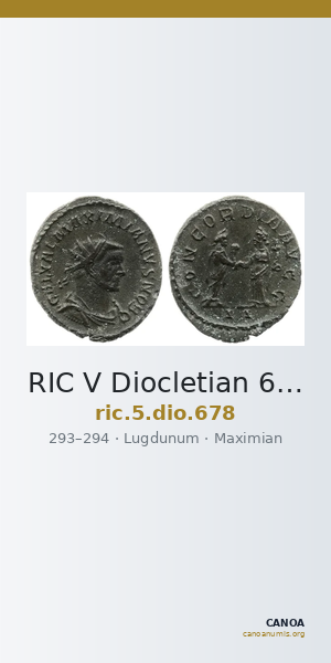 RIC V Diocletian 678 — CANOA