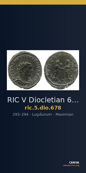 RIC V Diocletian 678 — CANOA