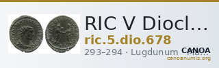 RIC V Diocletian 678 — CANOA