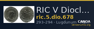 RIC V Diocletian 678 — CANOA