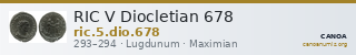 RIC V Diocletian 678 — CANOA