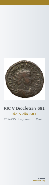 RIC V Diocletian 681 — CANOA