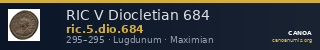 RIC V Diocletian 684 — CANOA