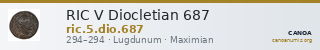 RIC V Diocletian 687 — CANOA