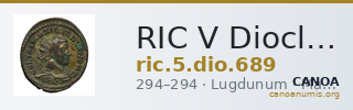 RIC V Diocletian 689 — CANOA