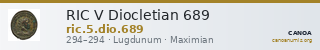 RIC V Diocletian 689 — CANOA