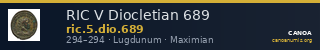 RIC V Diocletian 689 — CANOA