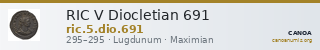 RIC V Diocletian 691 — CANOA