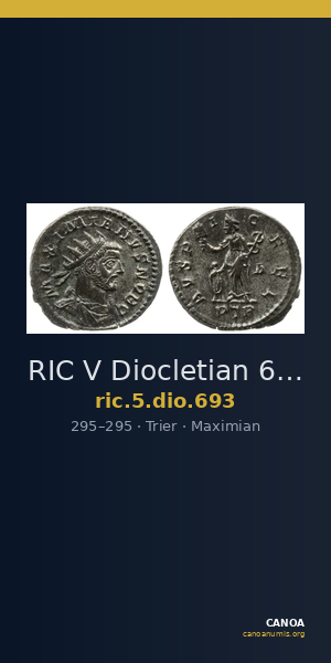 RIC V Diocletian 693 — CANOA