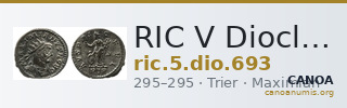 RIC V Diocletian 693 — CANOA