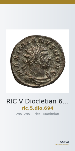 RIC V Diocletian 694 — CANOA