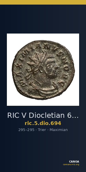 RIC V Diocletian 694 — CANOA