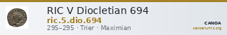 RIC V Diocletian 694 — CANOA