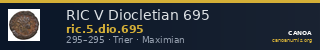 RIC V Diocletian 695 — CANOA