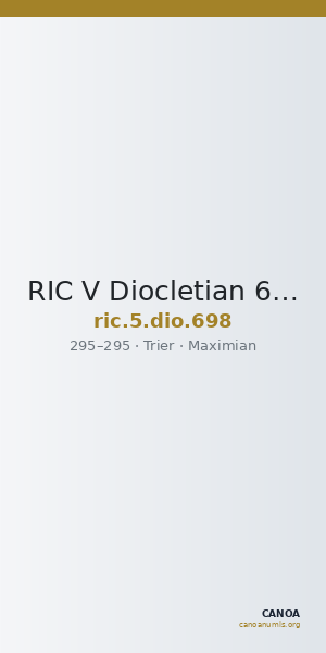 RIC V Diocletian 698 — CANOA