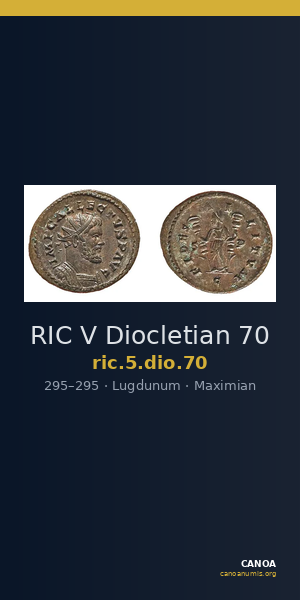 RIC V Diocletian 70 — CANOA