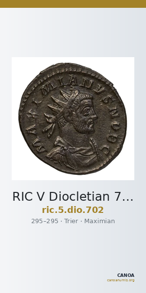 RIC V Diocletian 702 — CANOA