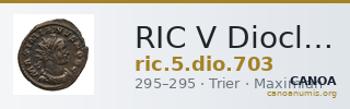 RIC V Diocletian 703 — CANOA