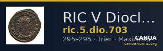 RIC V Diocletian 703 — CANOA