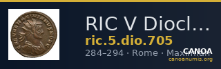 RIC V Diocletian 705 — CANOA