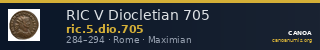 RIC V Diocletian 705 — CANOA