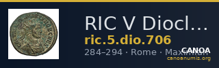 RIC V Diocletian 706 — CANOA