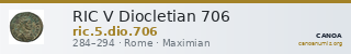 RIC V Diocletian 706 — CANOA