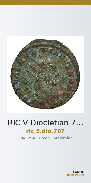 RIC V Diocletian 707 — CANOA