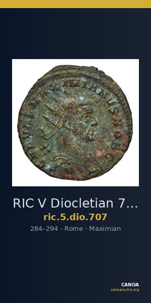 RIC V Diocletian 707 — CANOA