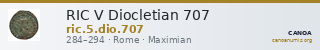 RIC V Diocletian 707 — CANOA