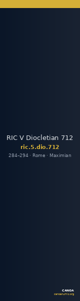 RIC V Diocletian 712 — CANOA