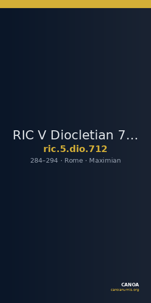 RIC V Diocletian 712 — CANOA