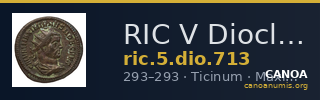 RIC V Diocletian 713 — CANOA