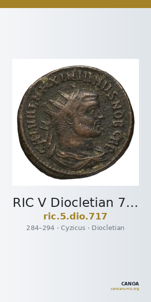RIC V Diocletian 717 — CANOA