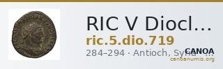 RIC V Diocletian 719 — CANOA