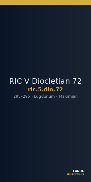 RIC V Diocletian 72 — CANOA